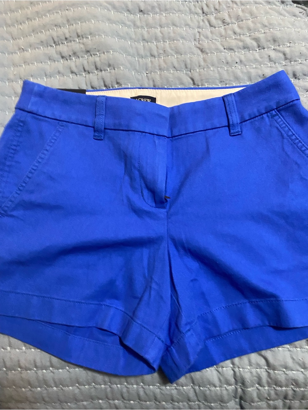 J. Crew Women's Cobalt High-Waist Chino Shorts
